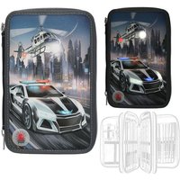 Monster Cars 3 Fach Federtasche LED Polizeiauto Monster Cars 3 Fach Federtasche LED Polizeiauto von Depesche
