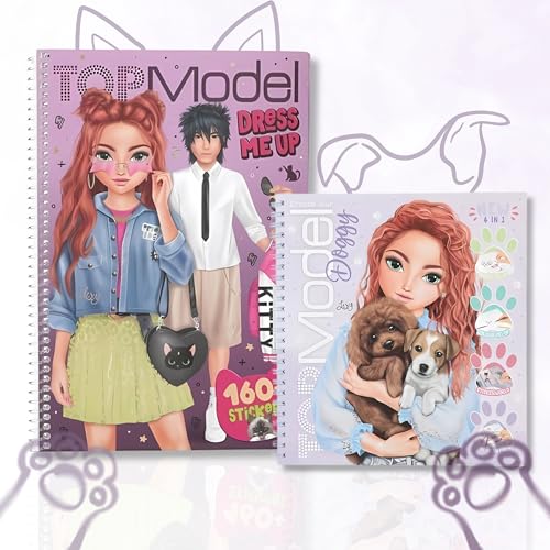 TOPModel Create Your Doggy-Malbuch & Dress Me Up Rebel Kitty – Gestalte einzigartige Hunde-Designs und Style Coole Outfits in diesem kreativen Set für kleine Mode- und Tierliebhaber! von Depesche