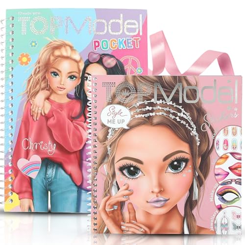 TOPModel Dress Me Up Face Glitter Queen & TOPModel Pocket Malbuch: Das ultimative Kreativ-Duo für Mode- und Kunstliebhaber von Depesche