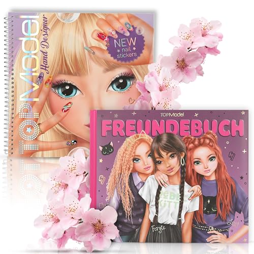 TOPModel Freundebuch Rebel Kitty – Dein stylisches Erinnerungsbuch mit Platz für alle Freundschaften, coolen Momenten und Geheimnissen. Dazu: TOPModel Hand Designer Malbuch für kreative Nageldesigns von Depesche