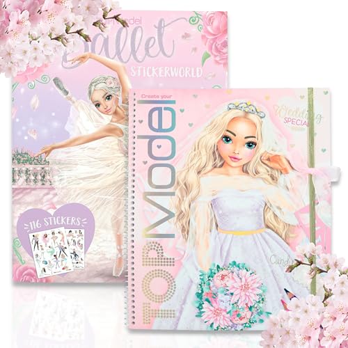 TOPModel Stickerworld Ballet + Create Your TOPModel Wedding Special Malbuch - Kreativer Tanz- und Hochzeitszauber mit traumhaften Stickern & Designs! von Depesche