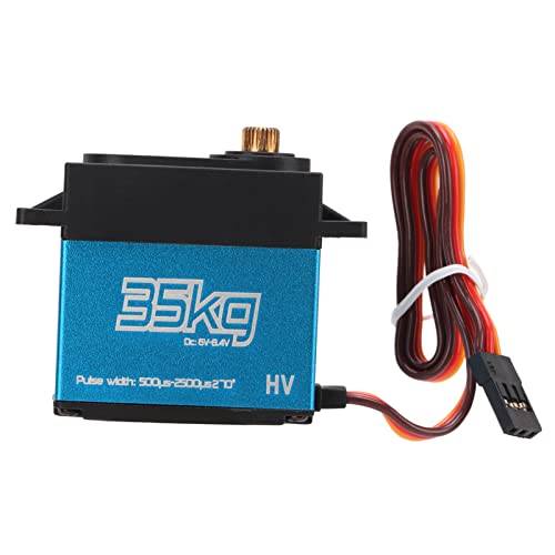 35 Kg Hohes Drehmoment, Kernloses Motorservo, Wasserdichtes Digitales Metallgetriebe und Edelstahlgetriebeservo mit Lenkarm, Kernloses Digitales Motorservo für 1/8 1/10 1/12 RC-Car von Depisuta