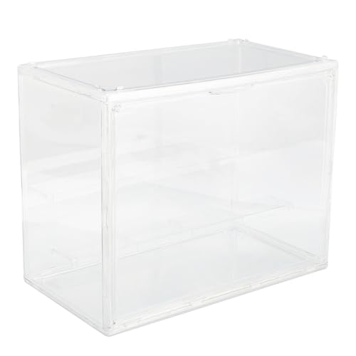 Depisuta Durchsichtige Vitrine für Figuren, Stapelbare Vitrine, Hobby-Vitrine mit Magnetischer Tür, Staubdichte Vitrine für Sammlerstücke, Actionfiguren-Vitrine, 31 X 17 X 24,9 cm von Depisuta