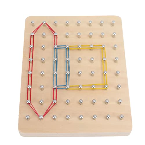 Depisuta Hölzernes GeoBoard, Grafisches Mathematische Lernspielegug für mit Musterkarten und Gummibänn, Montessori-Schein für Babys, Klinkinder, und Mädchen Depisuta Hölzernes GeoBoard, Grafisches Mathematische Lernspielegug für mit Musterkarten und Gummibänn, Montessori-Schein für Babys, Klinkinder, und Mädchen von Depisuta
