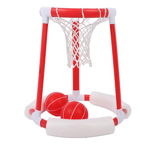 Depisuta Pool-Basketballkorb-Spielzeug, Schwimmbecken-Spielzeug Schwimmendes Basketball-Poolspiel mit 2 Basketbällen und Pumpe, Sommer-Wasserspielspielzeug Am Pool für Kinder und Erwachsene von Depisuta