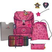 DERDIEDAS 8505158 5-teiliges Schulrucksack-Set ErgoFlex "Superflash" Neon Star von DerDieDas