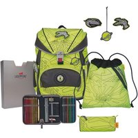 DERDIEDAS 8505160 5-teiliges Schulrucksack-Set ErgoFlex "Superflash" Neon Fighter von DerDieDas