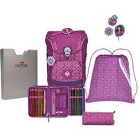 DERDIEDAS 8509151 5-teiliges Schulrucksack-Set Ergoflex Easy Purple Dots von DerDieDas