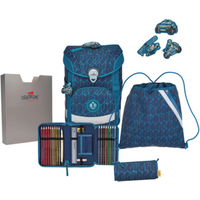 DERDIEDAS 8509154 5-teiliges Schulrucksack-Set Ergoflex Easy Blue Speed von DerDieDas