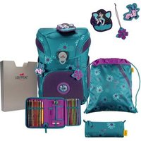 DERDIEDAS 8509177 5-teiliges Schulrucksack-Set ErgoFlex Easy Exklusiv Superflash Fairy Flower von DerDieDas