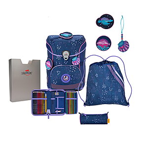 DerDieDas Ergoflex Easy Deep Ocean Schulranzen Set von DerDieDas