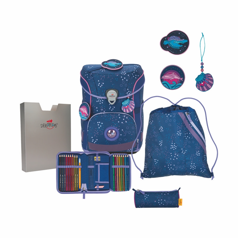 DerDieDas Schulranzen Set ErgoFlex Easy Deep Ocean 5-tlg. von DerDieDas