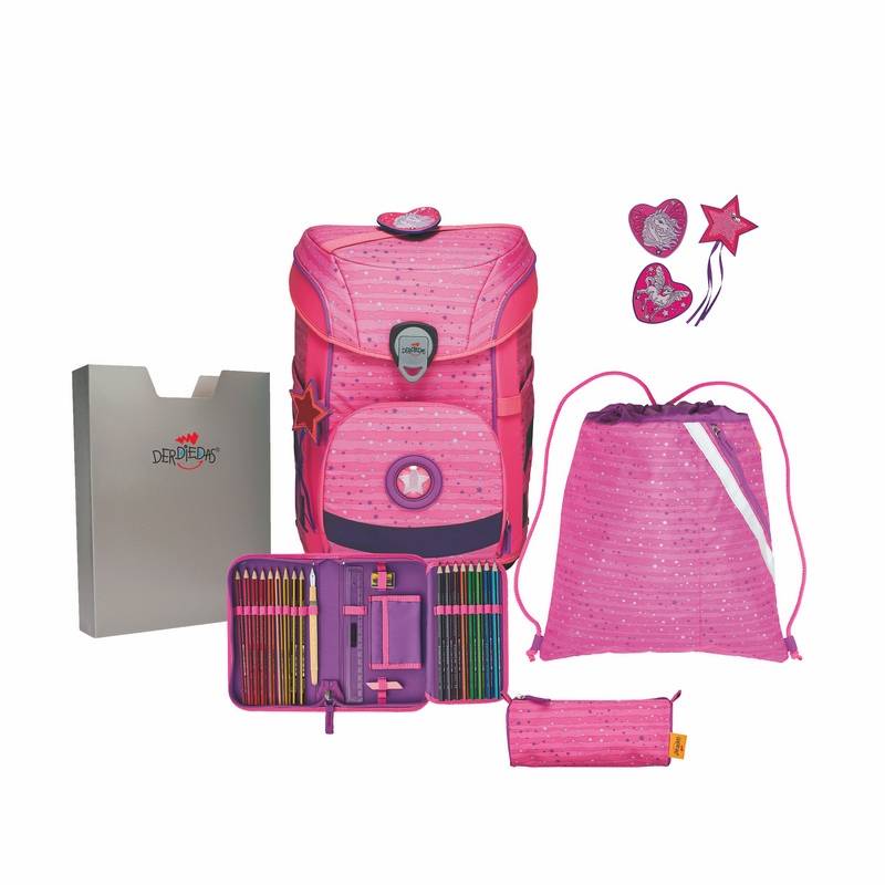 DerDieDas Schulranzen Set ErgoFlex Easy Pretty Unicorn 5-tlg. von DerDieDas