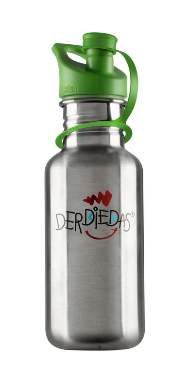 DerDieDas Trinkflasche Edelstahl Grün von DerDieDas