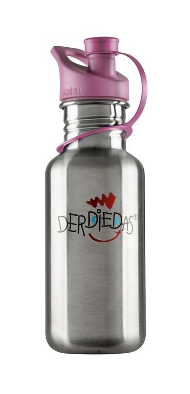 DerDieDas Trinkflasche Edelstahl Rosa von DerDieDas