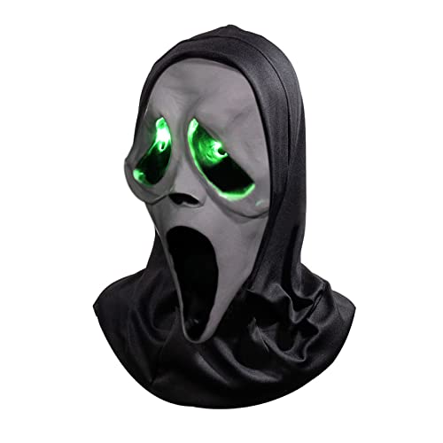 Derefine Halloween-Masken, Gruselige Geistermasken, Horrormasken, Halloween-Latex-Horror-Gruselmasken für Cosplay-Kostüme, Schreiende Geister-Latexmasken für Halloween-Party(A3) von Derefine
