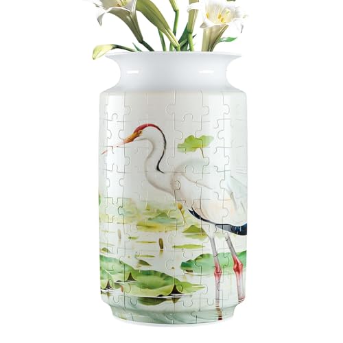 3D-Puzzle-Vase – 3D-Blumenvasen-Puzzle – einzigartige Blumenvase – einzigartige -Puzzle-Vase | Für Blumen, Kunstblumenarrangements, Puzzle-Vasen, Bastelsets, für die Inneneinrichtung von Derwrtup