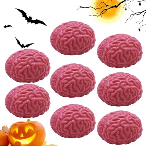 8 Stück Gehirn Stressball - Knetball Antistressball Knautschball - Halloween Gehirnspielzeug - Gefälschte Gehirn Stressbälle - Die An Der Medizinschule Oder Der Krankenpflege-Universität Studieren von Derwrtup