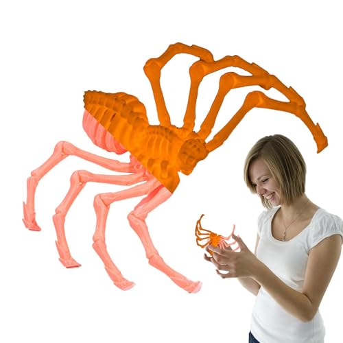 Derwrtup 3D-gedruckte bewegliche Spinne, 3D-gedrucktes Spinnenspielzeug - 3D-gedruckte Spinnenspielzeuge mit beweglichen Gelenken,3D bewegliche Spinne Erwachsene Fidget Toys Mystery Spider Halloween von Derwrtup