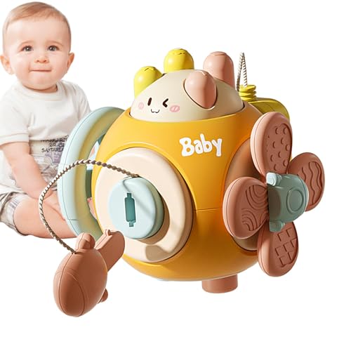 Derwrtup Baby-Würfelspielzeug, sensorischer Würfel | Tragbares 6-in-1-Sensorspielzeug | Reiseaktivitäten für Kinder, Spielzeug für die Feinmotorik, Aktivitätswürfel für Kleinkinder zum praktischen von Derwrtup