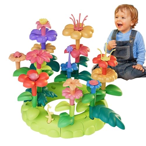 Derwrtup Baum- und Blumenspielzeug, Blumen-Baukasten,Bildungsaktivität für Vorschulkinder | Lernspielzeug für Kinder, Stapelspiel für Kleinkinder, Spielset zum Sortieren und Stapeln von Spielzeug für von Derwrtup