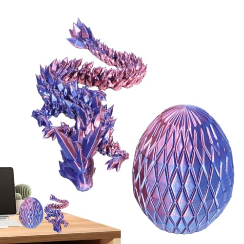 Derwrtup Drachenei-Zappelspielzeug, Zappeldrachen in einem Ei, 3D-gedrucktes realistisches Eierspielzeug für Kinder, Tragbares Mehrzweck-Drachenspielzeug, Tierspielzeug für Jungen und Mädchen zum von Derwrtup