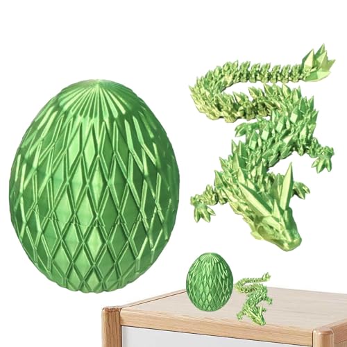 Derwrtup Drachenei mit Drachen im Inneren, 3D-gedrucktes Drachenei - 3D-gedrucktes realistisches Eierspielzeug für Kinder,Tragbares Mehrzweck-Drachenspielzeug, Tierspielzeug für Jungen und Mädchen zum von Derwrtup