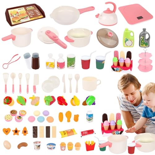 Derwrtup Küchenspielzeug | STEM-Lernspiele Mit Sensorik Für Kinder - Küchenspielset Mit Lebensmitteln Zur Feinmotorik Förderung Für Mädchen Kindergarten Vorschule Derwrtup Küchenspielzeug | STEM-Lernspiele Mit Sensorik Für Kinder - Küchenspielset Mit Lebensmitteln Zur Feinmotorik Förderung Für Mädchen Kindergarten Vorschule von Derwrtup