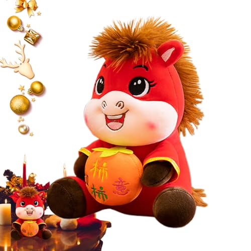 Derwrtup Stofftier,Jahreswechsel Plüschtier | Cartoon 2026 Reichtum Frieden Puppe Maskottchen für Wohnzimmer Kinderzimmer Nachttisch Party Derwrtup Stofftier,Jahreswechsel Plüschtier | Cartoon 2026 Reichtum Frieden Puppe Maskottchen für Wohnzimmer Kinderzimmer Nachttisch Party von Derwrtup