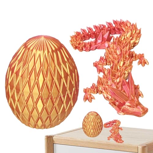 Derwrtup Zappeln Sie Drachen in einem Ei, Drachenei für Kinder,3D-gedrucktes realistisches Eierspielzeug für Kinder | Tragbares Mehrzweck-Drachenspielzeug, Tierspielzeug für Jungen und Mädchen zum von Derwrtup