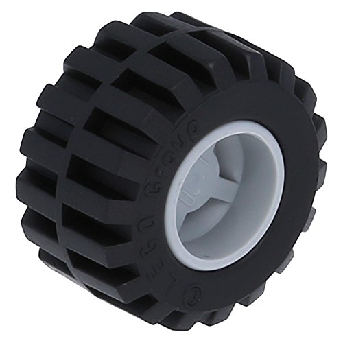 5X Lego 6014bc05 Rad mit Reifen Ã˜21x12mm | Hellgrau von Desconocido