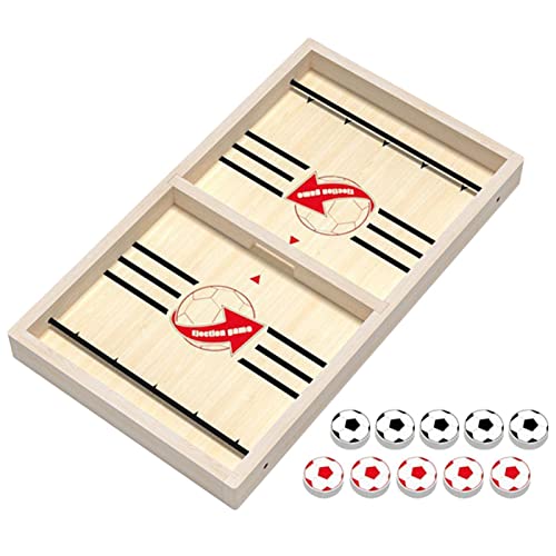 Fast Sling Puck Spiel, Mini-Tischfußballtisch mit 10 Schlingenscheiben, einfach zu bedienen, Rebound-Kampfspiel, Sling Puck, Tischfußball, Hockeyspiel, Spielzeug für Generic von Desconocido