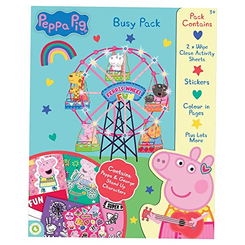 Peppa Pig Busy Pack Kinder-Aktivitätspaket mit Aufklebern und Ausmal-Strumpffüller, Geschenk von Design Group