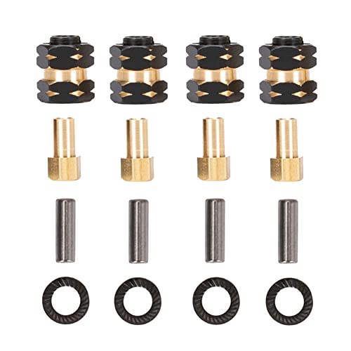 Desikixudy Adapter für verlängerte Radnaben, Messing, Gegengewicht für Axial SCX24 JLU Deadbolt C10 von Desikixudy