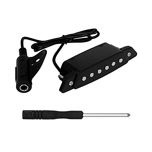 Desikixudy Guitar Sound Hole Pickup + Schraubendreher Pickup Magnetisch Löcher Zubehör zum Kneifen Zubehör für Gitarre von Desikixudy