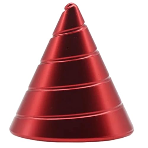 Desikixudy Table Fidget Toy Rotating Cone Gyroscope Office Desk Fidget Toy Optical Illusion Flowing Finger Toy, Red Easy Install von Desikixudy