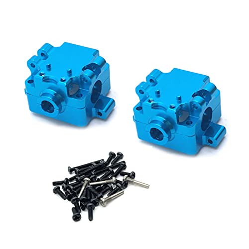 Deswtrer 2 StüCk Metall Vorne und Hinten Getriebe DifferentialgehäUse für 284131 K969 K989 P929 1/28 RC Autoteile,Blau von Deswtrer