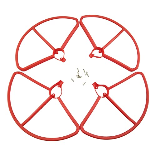 Deswtrer 4 StüCke Drohnen Propeller Protektoren Schutz Gitter für Hubsaned H501E H501C H501S Quadcopter Rot von Deswtrer