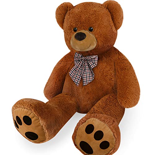 Monzana® Teddybär L - XXXL 50-175cm Weiches Fell Schleife Tatzendruck Geschenk Plüschtier Kuscheltier Stofftier Riesen Teddy Bär von Monzana