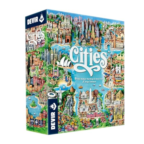 DEVIR - Städte - Action- und Ressourcen-Stadtbau-Spiel - Wettbewerbsfähige und strategische Brettspiele für Erwachsene und Kinder - 2 bis 4 Spieler, ab 10 Jahren DEVIR - Städte - Action- und Ressourcen-Stadtbau-Spiel - Wettbewerbsfähige und strategische Brettspiele für Erwachsene und Kinder - 2 bis 4 Spieler, ab 10 Jahren von Devir