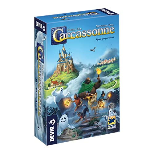 Devir - Carcassone: Nebel Erweiterung in Carcassonne, Brettspiel, Strategie-Brettspiel, Brettspiel 8 Jahre (BGCARNIEPS) von Devir