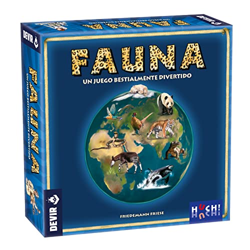 Devir - Fauna, Brettspiel, lustiges Brettspiel, Brettspiel mit Freunden, Brettspiel 8 Jahre (BGHFAUNA) von Devir