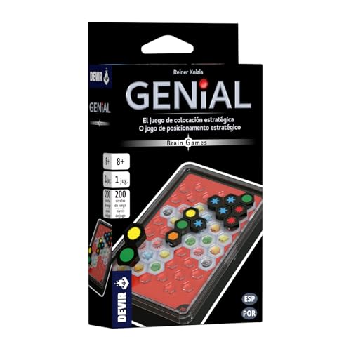 Devir - Genial Brain Games, Ingeniusspiel, Solitär- und Reisespiel, für alle Publikationen ab 8 Jahren (BGGENBPS) Devir - Genial Brain Games, Ingeniusspiel, Solitär- und Reisespiel, für alle Publikationen ab 8 Jahren (BGGENBPS) von Devir