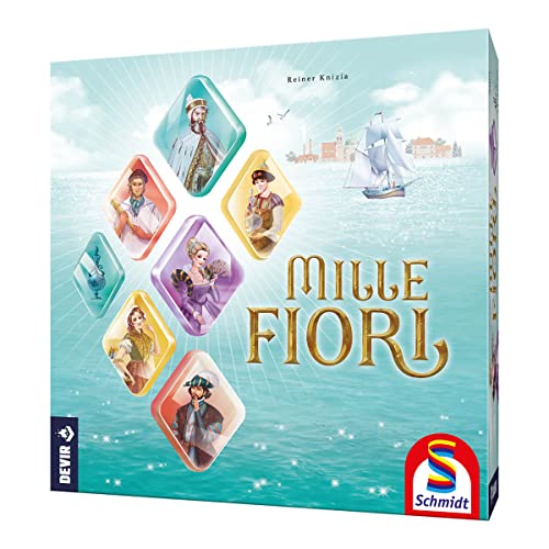 Devir - Mille Fiori, Brettspiel, Geniales Brettspiel, Brettspiel mit Freunden und Familie, Brettspiel 10 Jahre (BGMILLEEC) von Devir