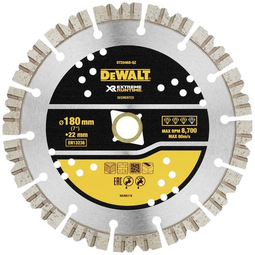 DEWALT DT20468-QZ Diamanttrennscheibe Durchmesser 180mm Bohrungs-Ø 22.23mm 1St. von Dewalt