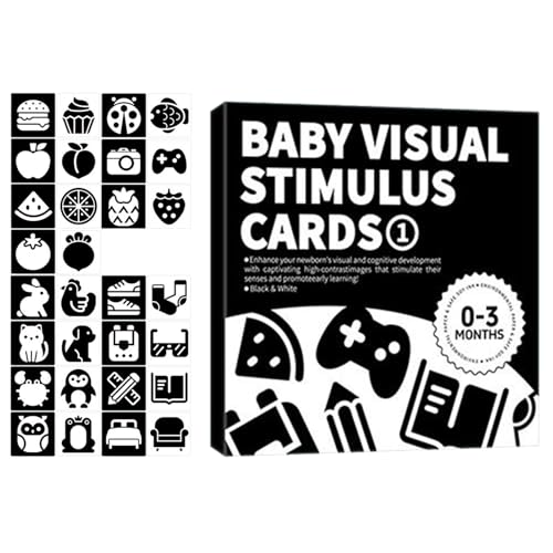Dewireaey Lernkarten Für Die Sinneswahrnehmung Von Babys - Schwarz Weiß Sensorik Karten Für Babys,Visuelle Stimulation Zur Gehirnentwicklung Für Und Kleinkinder Dewireaey Lernkarten Für Die Sinneswahrnehmung Von Babys - Schwarz Weiß Sensorik Karten Für Babys,Visuelle Stimulation Zur Gehirnentwicklung Für Und Kleinkinder von Dewireaey