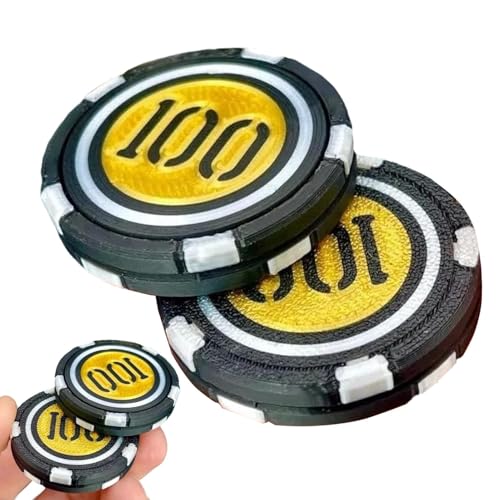 Chips Stack Magnetic Fidget Slider, Fidget Slider Metal Magnetic Haptic Fidget Toys für Erwachsene, zweiseitiger magnetischer Fidge Magnetic Fidget, Linderung von Spannungs -ADHS (2Pack 100) von Dfstvup