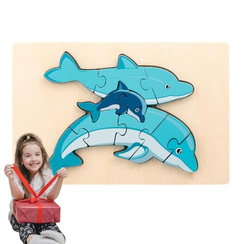 Dfstvup 3D-Cartoon-Puzzle für Kinder, pädagogisch wertvolles 3D-Cartoon-Puzzle | 3D-Puzzles Lernpuzzles aus Holz | Lernspielzeug-Puzzles für Kleinkinder im Alter von 1–3 Jahren, Zuhause, Reisen, von Dfstvup