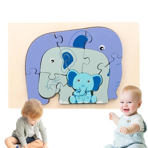 Dfstvup 3D-Cartoon-Puzzle für Kinder, pädagogisch wertvolles 3D-Cartoon-Puzzle | Holzpuzzles Lernen 3D-Puzzles - Lernspielzeug, Cartoon-Puzzles für Zuhause, Reisen, Förderung von Kreativität und von Dfstvup