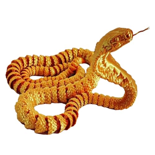 Dfstvup 3D-gedruckte Schlange,3D-gedruckte Tierschlange,Schlangen-Stressspielzeug 3D-Tiere | Sammelfiguren, Streich-Requisiten, bewegliches Schlangenspielzeug zum Stressabbau, Heimdekoration, von Dfstvup